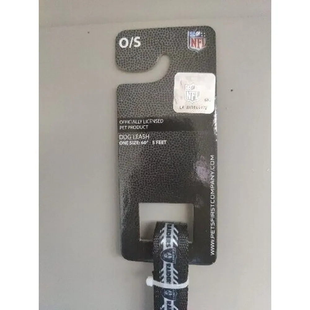 Dog Leash Las Vegas Raiders NFL Football Officially Black 5ft One Size 60